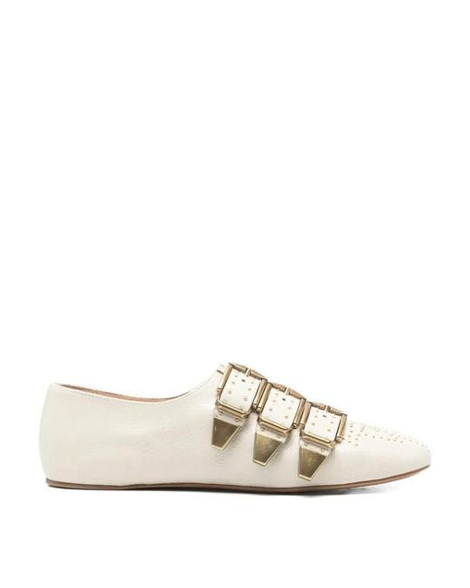 Chloé White Susan Flats