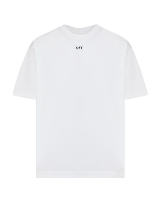 Off-White c/o Virgil Abloh White Paint Arrow Skate Short Sleeve T-Shirt for men