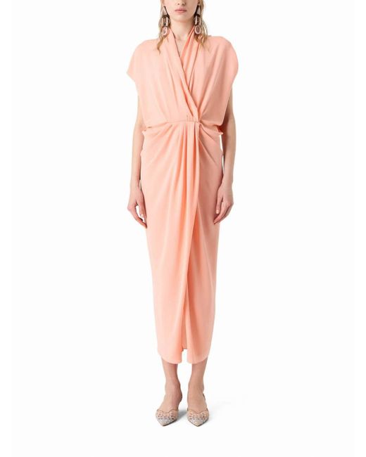Giorgio Armani Pink Draped Dress
