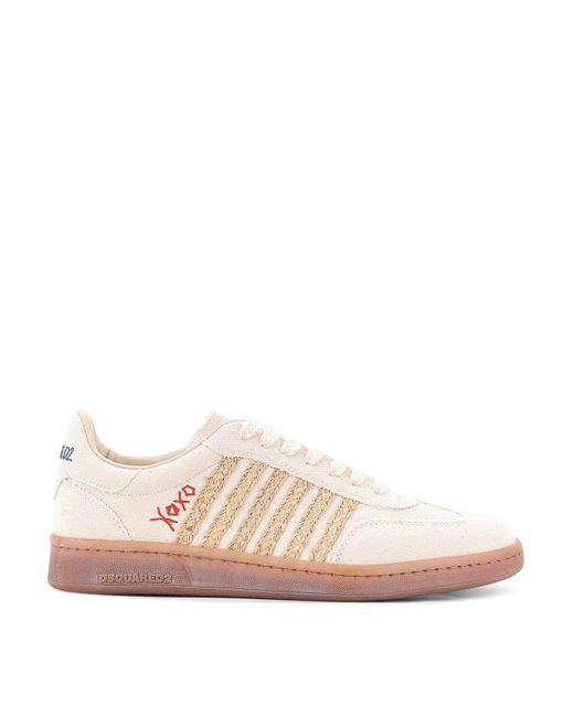 DSquared² Pink Sneakers Bianco for men