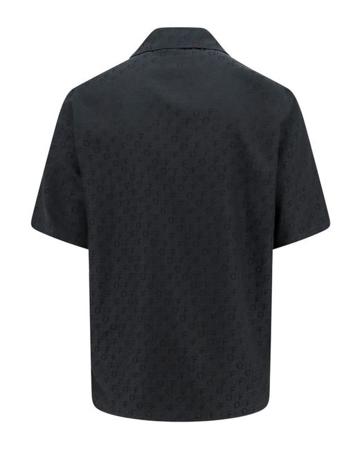 Off-White c/o Virgil Abloh Black Silk Shirt, Off Print for men