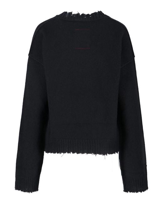 Uma Wang Black Round Neck Sweater