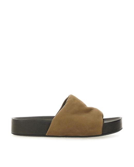 Uma Wang Brown Flat Shoes