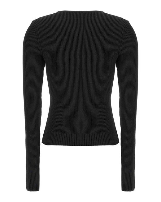 Magda Butrym Black Ribbed Sweater
