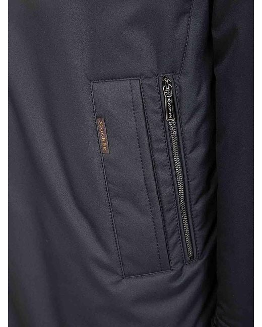 Moorer Gray Vermont Ads Long Bomber Jacket for men
