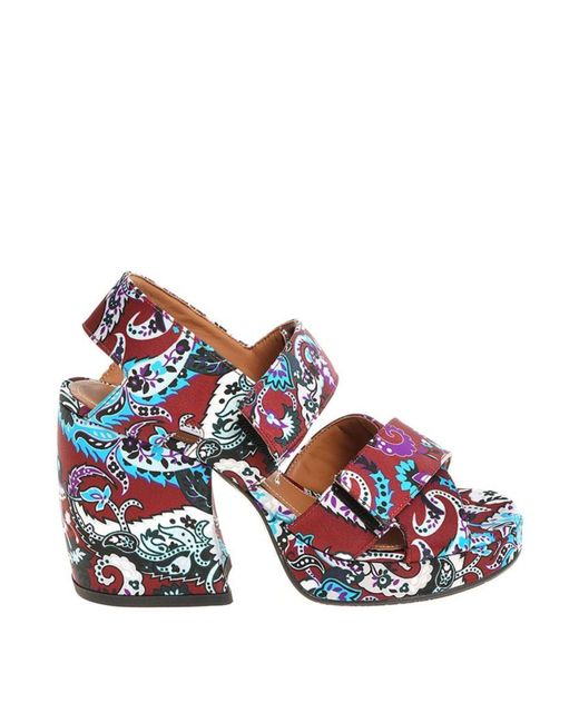 KENZO Red Aori Paisley Sandals
