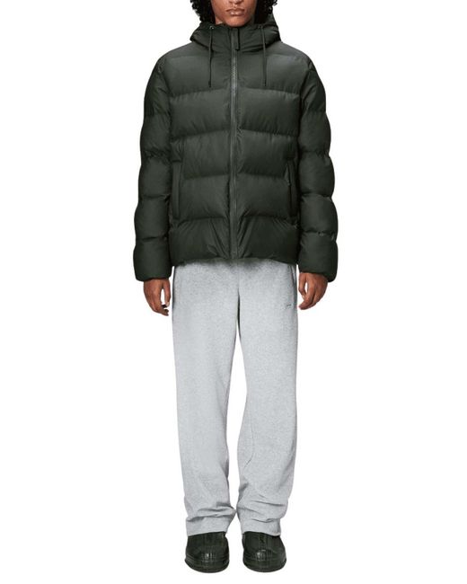 Rains Green Alta Puffer Jacket