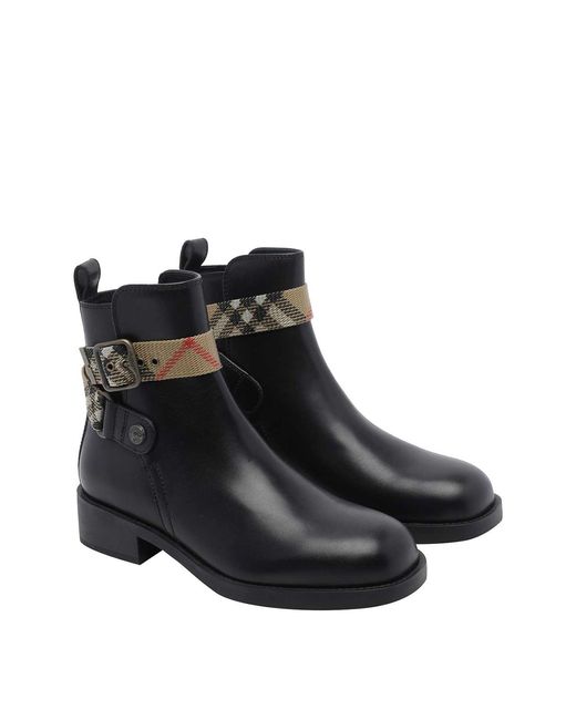 Burberry Black Huntley Booties