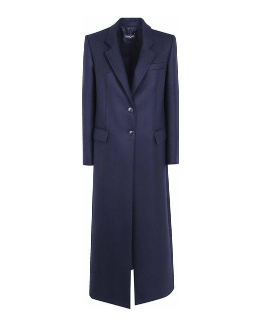 DR. HOPE Blue Singlebreasted Long Coat