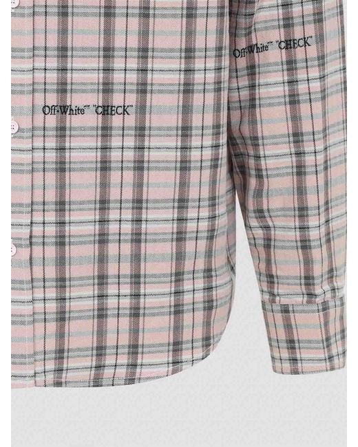 Off-White c/o Virgil Abloh White Off Flannel Shirt for men