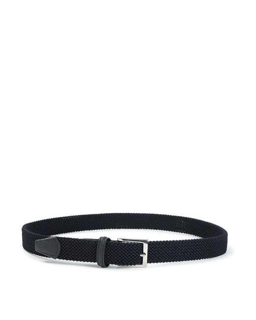 Kiton Black Elastic Belt for men