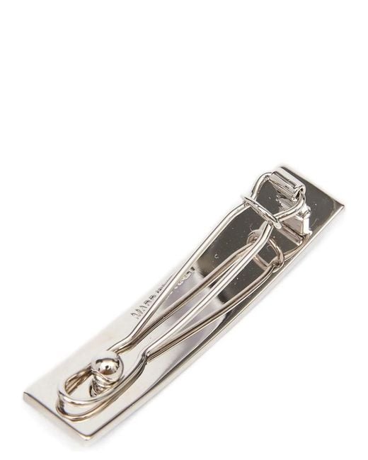MM6 by Maison Margiela White Numeric Hair Clip