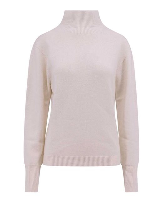 LE17SEPTEMBRE Pink Wool Blend Turtleneck Sweater