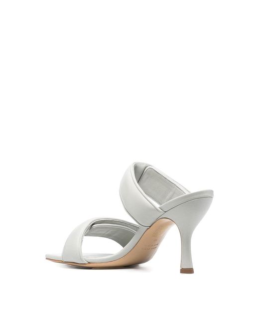 Gia Borghini White Perni Leather Sandals