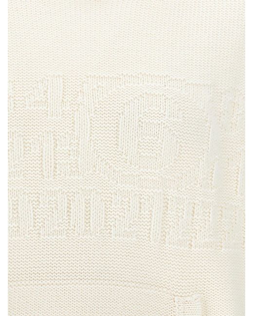 MM6 by Maison Margiela Natural Wool Knitted Hoodie for men