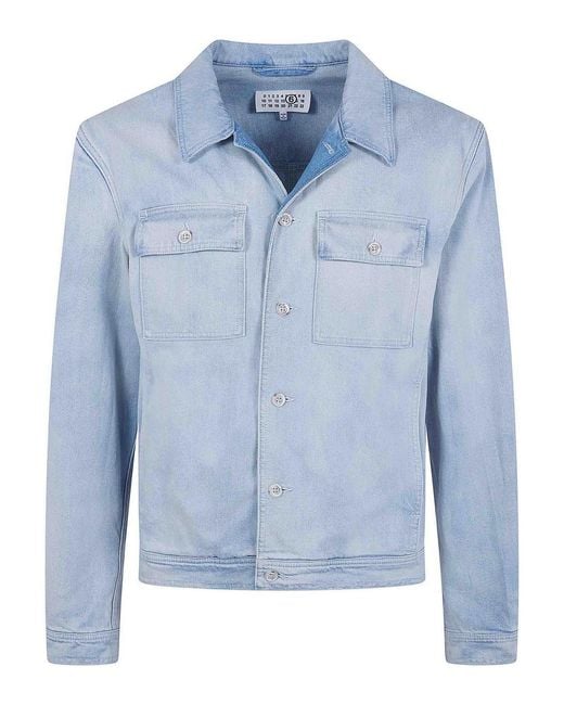 MM6 by Maison Margiela Blue Sportsjacket for men