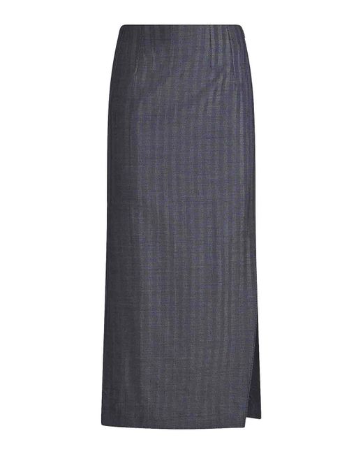 Etro Gray Midi Pencil Skirt