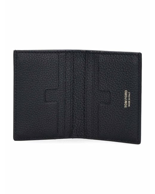 Tom Ford Black Portacarte Bi-Fold for men