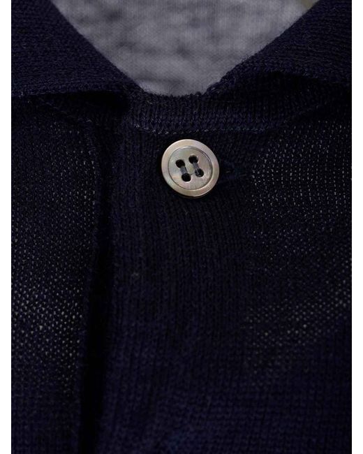 COMME DES GARÇONS PLAY Blue Wool Polo Shirt for men