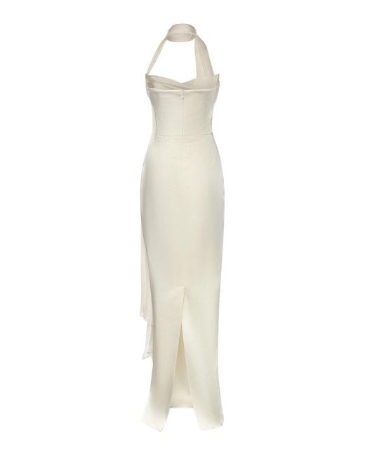 The New Arrivals White Julietta Silk Maxi Dress
