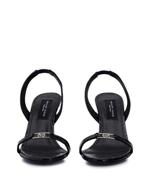 Philipp Plein Metallic Heeled Sandals