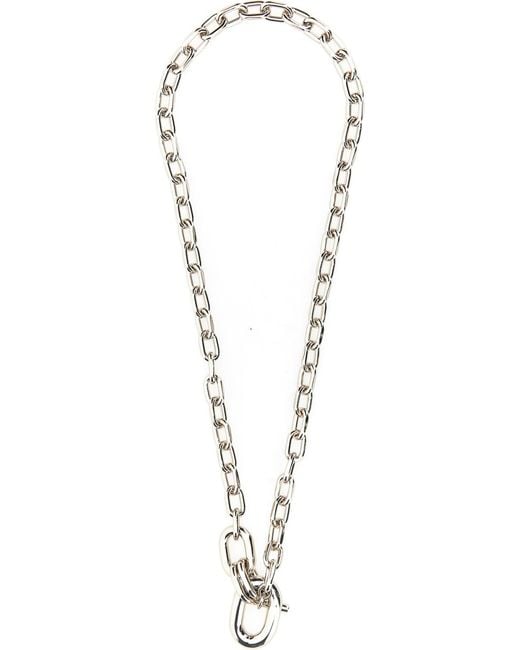 Rabanne White Necklace With Pendant