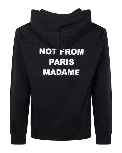 Drole de Monsieur Blue Bold Slogan Hoodie for men