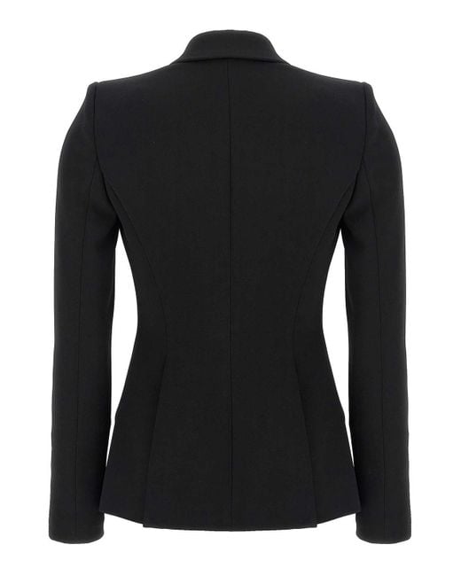 Elisabetta Franchi Black Lightweight Single-Breasted Tuxedo Blazer