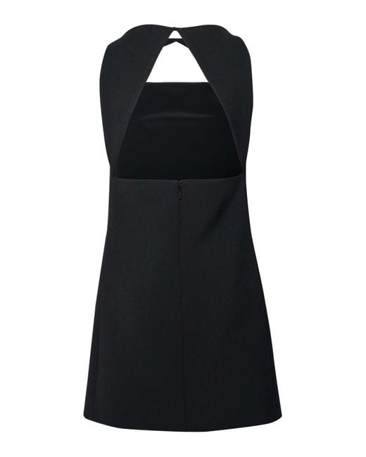 Versace Black Virgin Wool Blend Dress