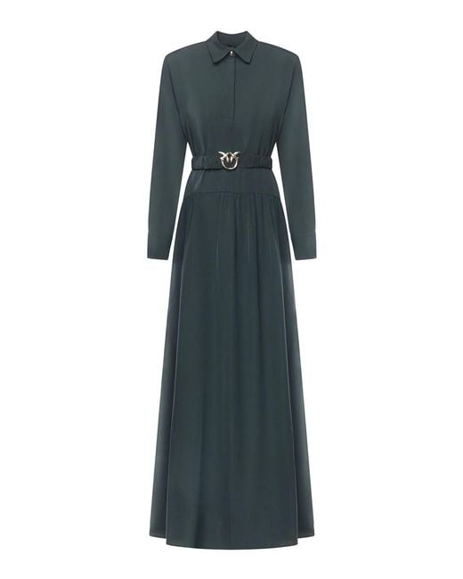 Pinko Green Long Shirt Dress