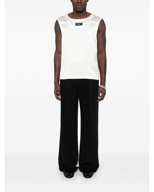 Balmain White Sweater for men