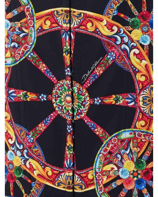 Dolce & Gabbana Multicolor Carretto Print Long Skirt
