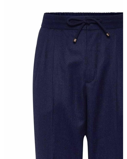 Brunello Cucinelli Blue Pants for men