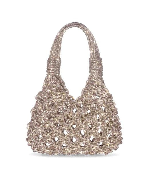 HIBOURAMA White Vannifique Mini Jewel Bag Golden Shadow