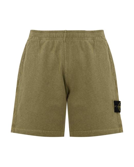 Stone Island Green Bermuda for men