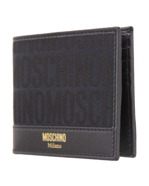 Moschino Black Mini Wallet Logo for men