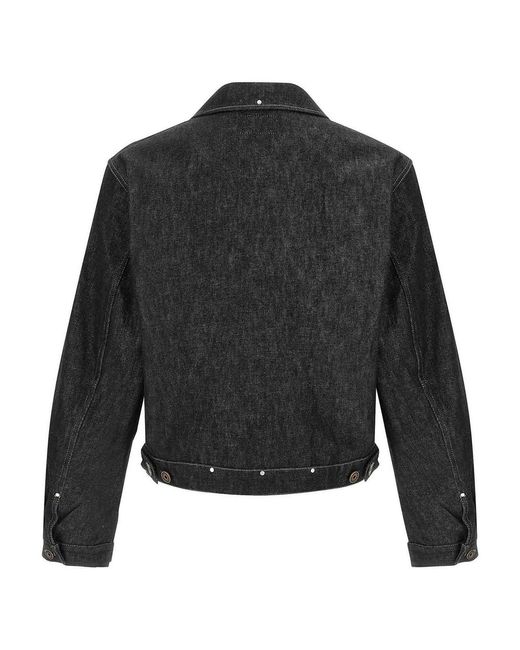 Lemaire Black Trucker' Jacket for men