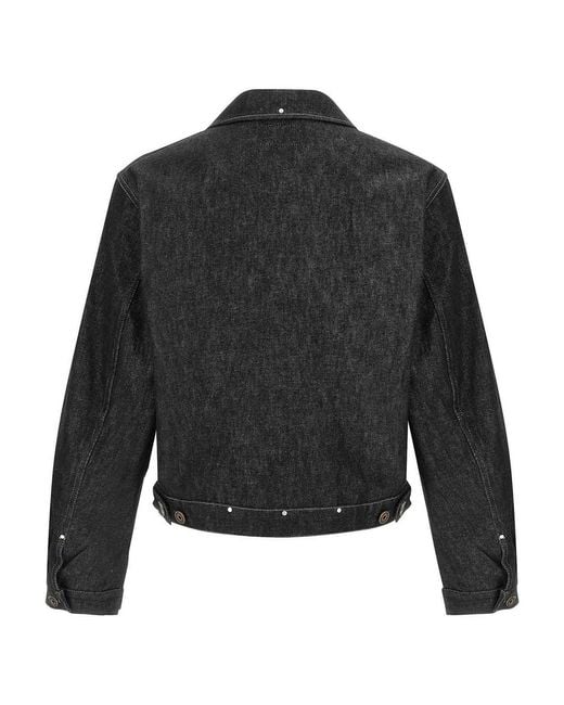 Lemaire Black Trucker' Jacket for men