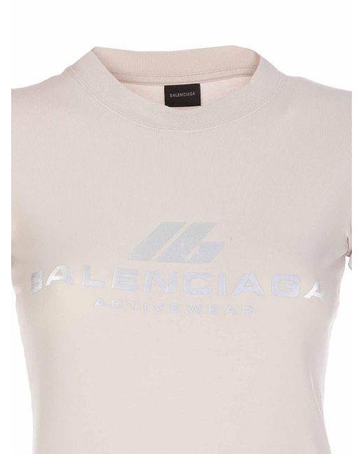 Balenciaga Pink Actiwear Fitted T-Shirt