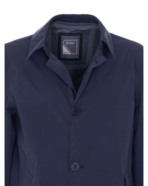 Herno Blue Rain Jacket for men