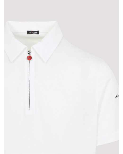 Kiton White Polo for men