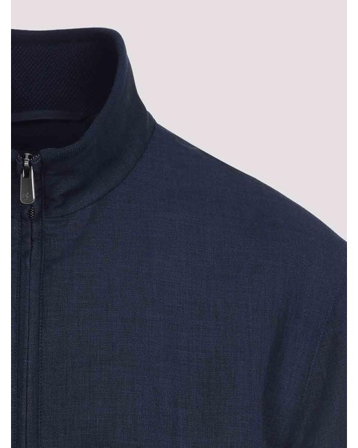 Ralph Lauren Blue Felton Bomber Jacket for men