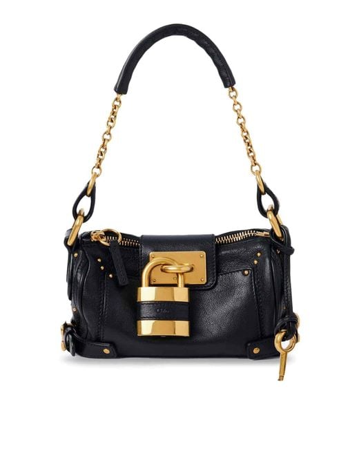 Chloé Black Paddington Small Leather Shoulder Bag