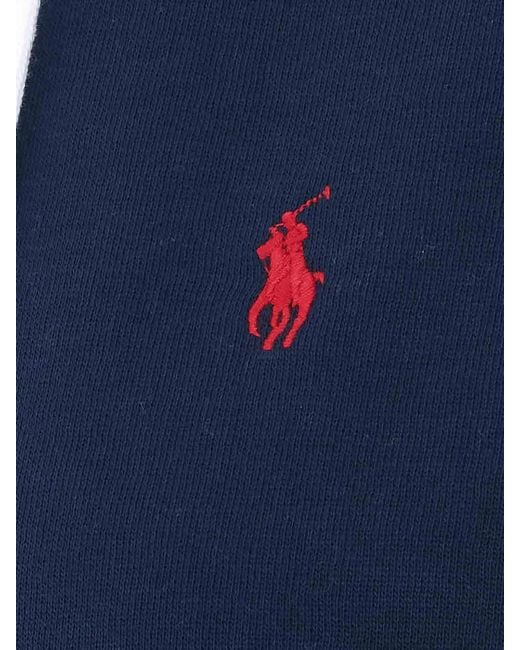 Polo Ralph Lauren Blue Polo Logo Zip Up Hoodie