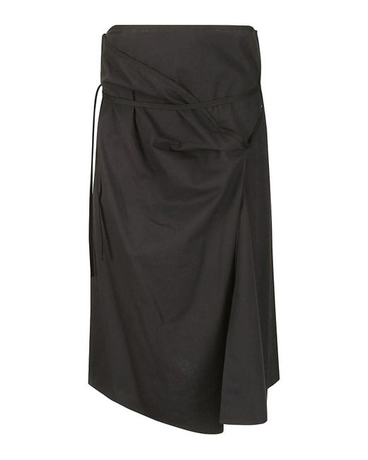 Lemaire Black Asymmetric Knotted Skirt
