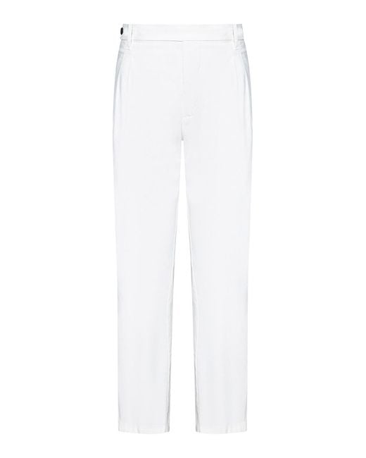 Franzese Collection White Pleat Trousers for men
