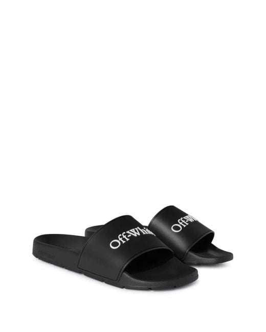 Off-White c/o Virgil Abloh Black Bookish Sliders for men