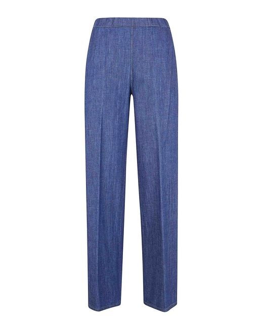 Whyci Blue Straight Trousers