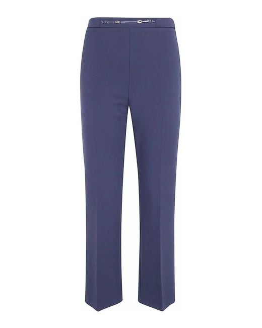 Elisabetta Franchi Blue Cropped Trousers
