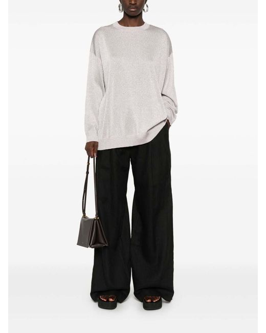 Missoni White Metallic Knit Jumper